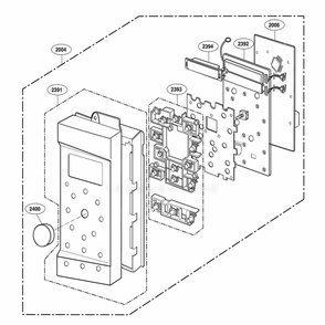 Part Location Diagram of 4781W1M352D LG Controller Assembly,Keypad