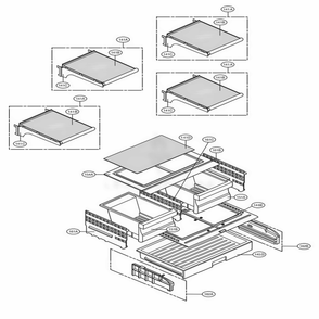 Refrigerator Parts Diagram and Parts List for 71606 ATICSE3 LG Refrigerator