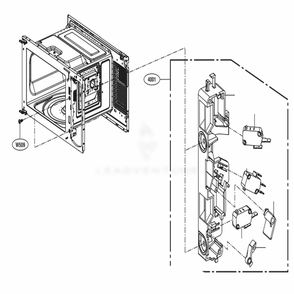 Latch Board Parts Diagram and Parts List for LMC0975SB CB1ELNA LG Wall Oven