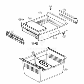 Freezer Parts Diagram and Parts List for 71322 ASWCSE1 LG Refrigerator