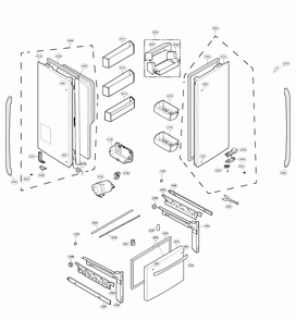 Door parts Diagram and Parts List for 79570322311  Kenmore Refrigerator