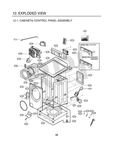 Diagram 1 Diagram and Parts List for GCWM1069QS7  LG Washer Dryer Combo