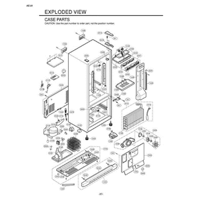 Part Location Diagram of ABQ33905303 LG Case Assembly,Display