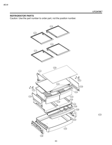 Refrigrator Parts Diagram and Parts List for GM-B243RKNM ASBCNA0 LG Refrigerator