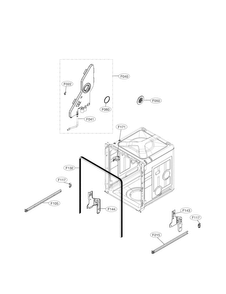 Tub Assembly Parts Diagram and Parts List for LDF5545ST 00 LG Dishwasher