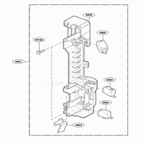 Latch Board Parts Diagram and Parts List for 62644 ABSESEA LG Range