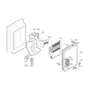 Ice Maker Diagram and Parts List for LMX25964ST 01 LG Refrigerator