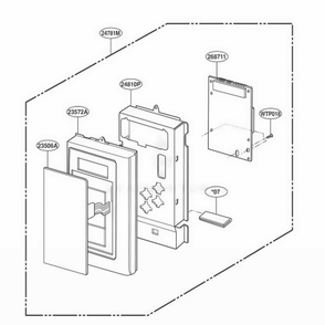 Controller Parts Diagram and Parts List for 85770 WHESEC LG Range