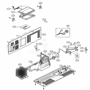 Machine Compartment Diagram and Parts List for 51733 ASTCSE1 LG Refrigerator