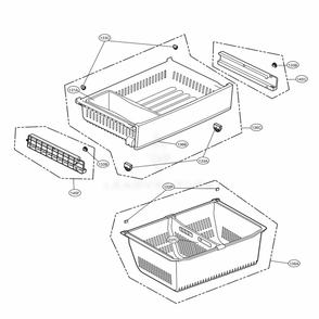 Freezer Parts Diagram and Parts List for 74109 AWBCSE0 LG Refrigerator