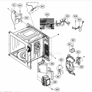 Interior Parts Diagram and Parts List for SKSMC2401S CSSESGN LG Range