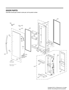 Door Parts 2 Diagram and Parts List for GR-J248MSYM ASTCNA0 LG Refrigerator