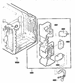 Latch Board Diagram and Parts List for 7218952290  Kenmore Microwave