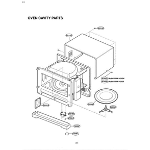 Section 6 Diagram and Parts List for LRMM1430SW AWHELGA LG Microwave Oven Combo