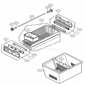 Freezer Parts Diagram and Parts List for LFC21776D ASBCNA0 LG Refrigerator