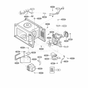 Interior Parts 1 Diagram and Parts List for JE1860SH CSBEGEU LG Wall Oven