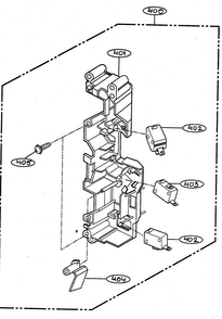 Latch Board Parts Diagram and Parts List for MV-1320W  LG Microwave