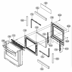 Lower Door Parts Diagram and Parts List for LDG4313BD ABDELGA LG Range