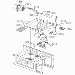 Interior Parts 2 Diagram and Parts List for 80012 CW1ESEA LG Wall Oven