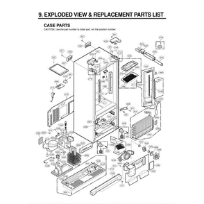 Section 5 Diagram and Parts List for LMX25981ST AST2GSC LG Refrigerator
