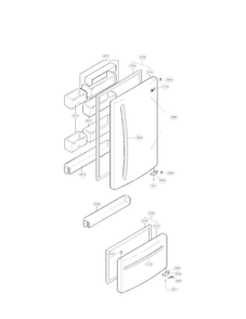 Door Parts Diagram and Parts List for LBC22520SW 03 LG Refrigerator
