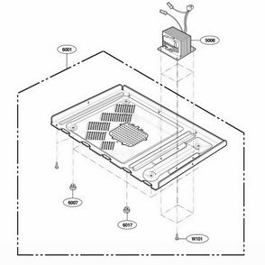 Base Plate Parts Diagram and Parts List for 67903 AS1ESEA LG Wall Oven