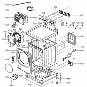 Part Location Diagram of ADC73866301 LG DOOR ASSEMBLY