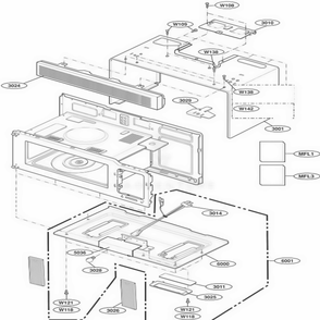 Part Location Diagram of 4960W1A021B LG PLATE