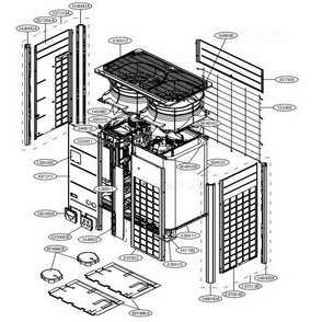 Main 2 Diagram and Parts List for ARUM241DTE5 AWGBLUS LG Air Conditioner