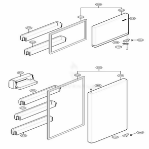 Door Parts Diagram and Parts List for LTCS20120W ASWCNA0 LG Refrigerator