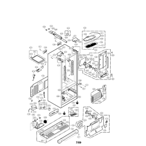 Case Diagram and Parts List for LFX28977SB 00 LG Refrigerator