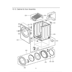 Section 2 Diagram and Parts List for DLE0332W ABWEEUS LG Dryer