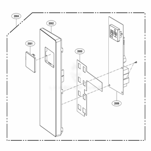 Control Panel Parts Diagram and Parts List for LMC0975SW CWHEBBY LG Wall Oven