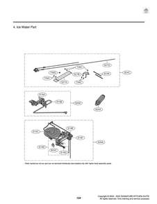 Ice Water Part Diagram and Parts List for GR-825FGPRM ASWCNA0 LG Refrigerator