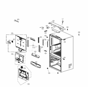 Case Parts Diagram and Parts List for LRFXC2406S ASTCNA0 LG Refrigerator