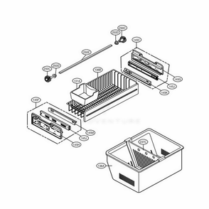 Freezer Parts Diagram and Parts List for LFC21770ST AST4LGA LG Refrigerator
