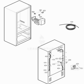 Ice Maker And Water Parts Diagram and Parts List for LRFD22850ST ASTCGSZ LG Refrigerator