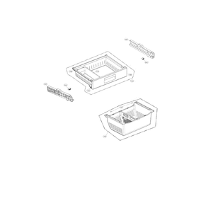 Freezer Diagram and Parts List for LFCS31626S 00 LG Refrigerator