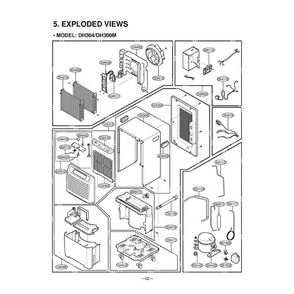 Section 1 Diagram and Parts List for LD65EL AWYAUSL LG Dehumidifier