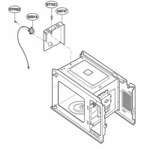 Sensor Parts Diagram and Parts List for MK1195XGQ MWEWRP LG Microwave