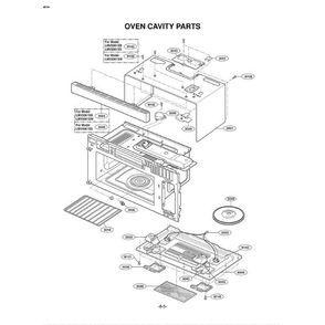 Section 2 Diagram and Parts List for LMV2061SB ABKELCA LG Microwave Oven Combo