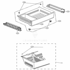 Freezer Parts Diagram and Parts List for LFX25974ST ASTCNA6 LG Refrigerator