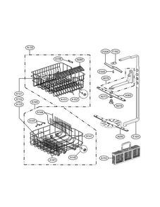 Rack Assy Diagram and Parts List for LDF6810ST-02  LG Dishwasher