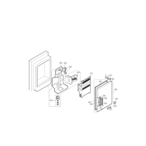 Ice Bank Diagram and Parts List for LFX25971SB 00 LG Refrigerator