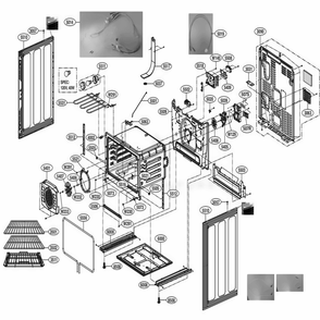 Lower Cavity Parts Diagram and Parts List for LTE4815BD ABDLLGA LG Range