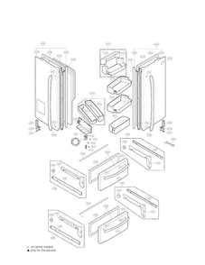 Door Parts Diagram and Parts List for LMX25981SW 02 LG Refrigerator