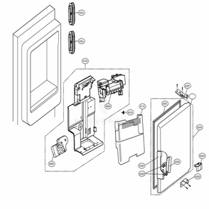 Ice Maker And Ice Bin Parts Diagram and Parts List for LMXS30776S ASTCNA2 LG Refrigerator