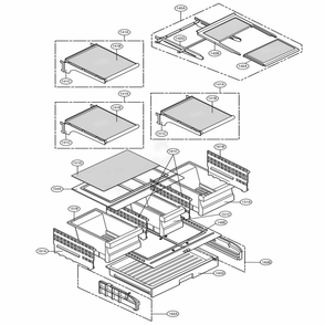 Refrigerator Parts Diagram and Parts List for 495934 ASTCNA7 LG Refrigerator