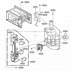 Suction Guide Parts Diagram and Parts List for MA1305W MWEGSE LG Range