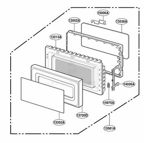 Part Location Diagram of 3720W0D080J LG PANEL DOOR